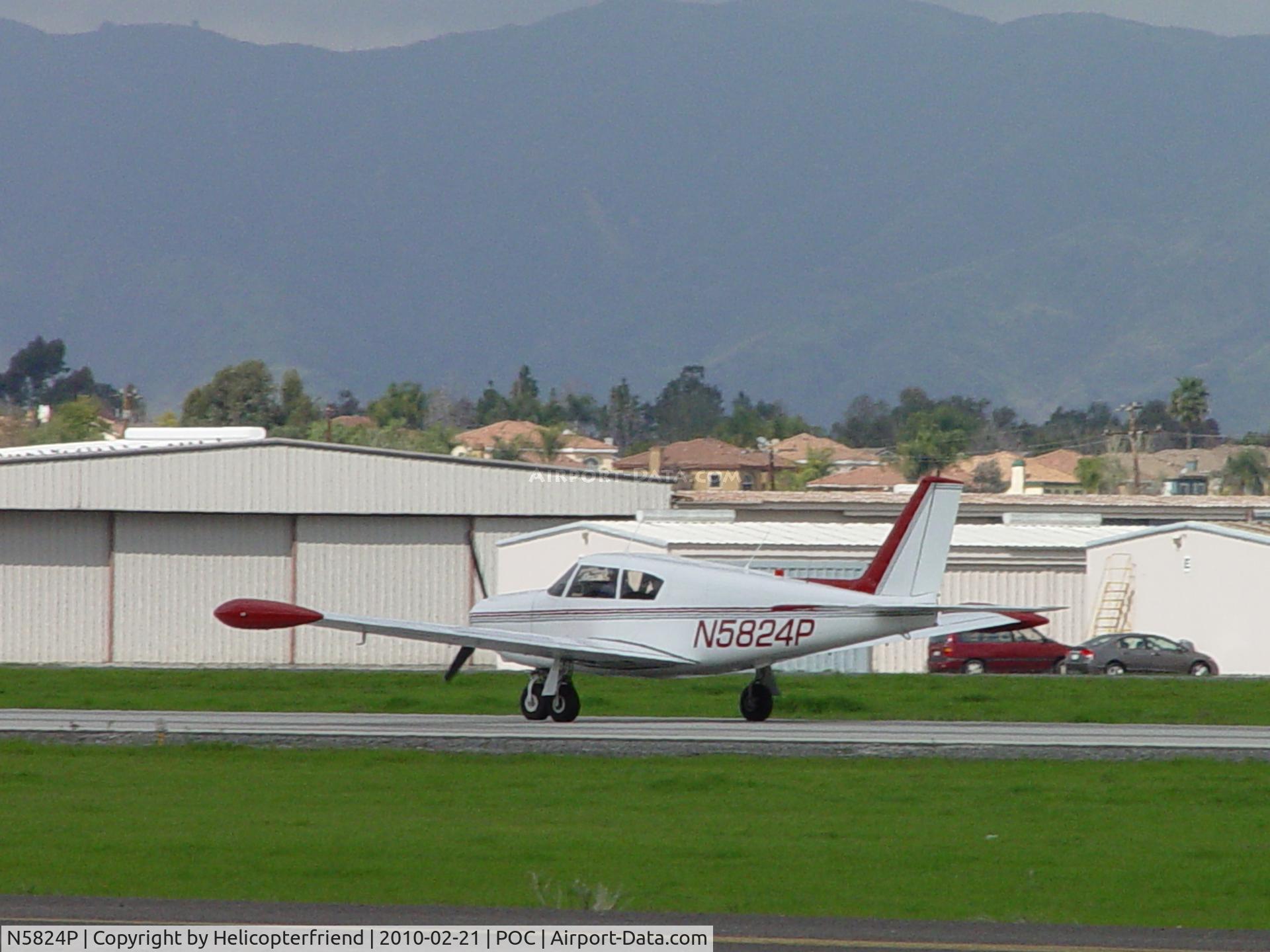 N5824P, 1959 Piper PA-24-250 Comanche C/N 24-905, Rolling out after landing