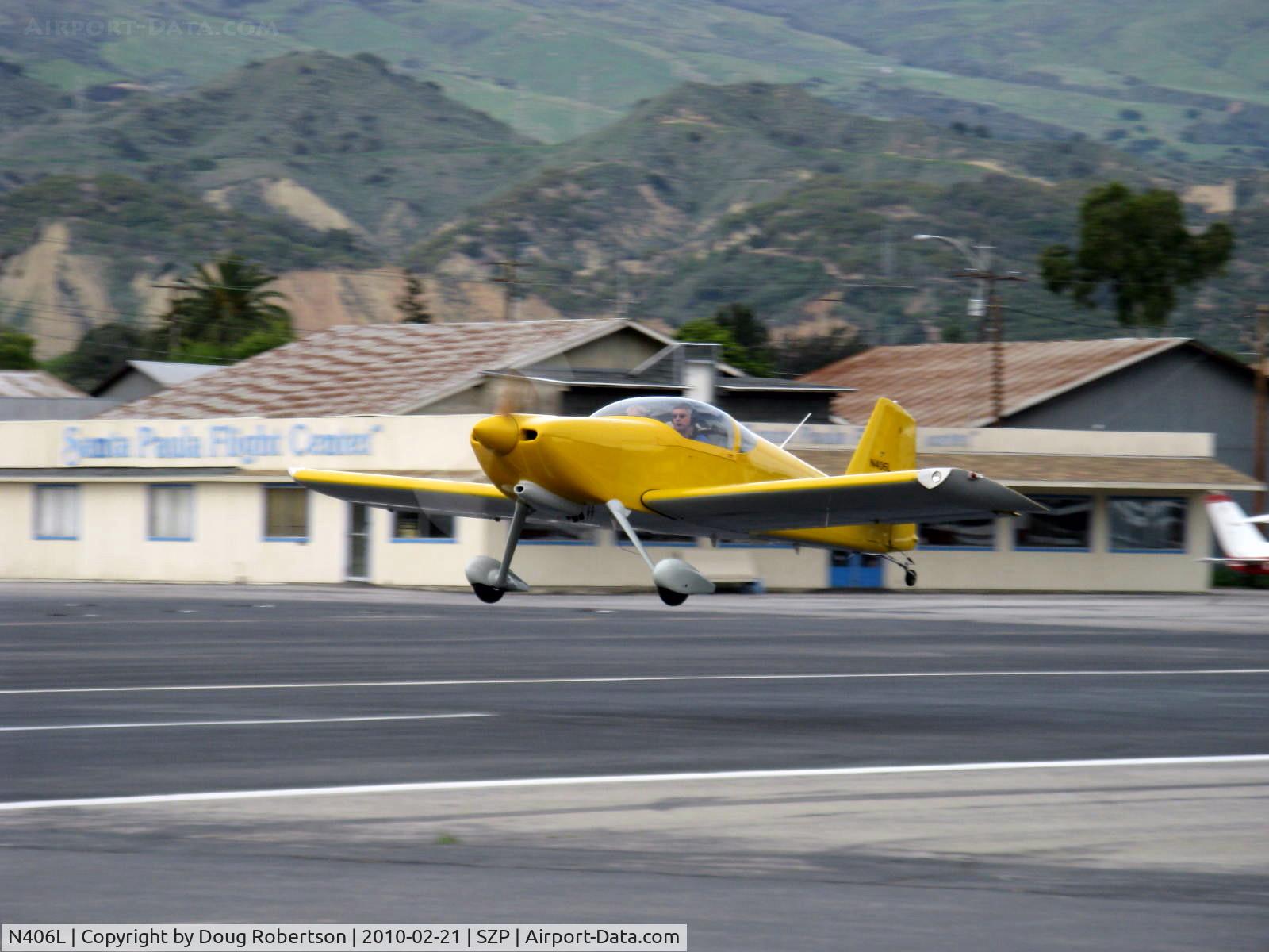 N406L, 2008 Vans RV-6 C/N 936, Provo PROVO 6, Lycoming O-320 160 Hp, takeoff climb Rwy 22