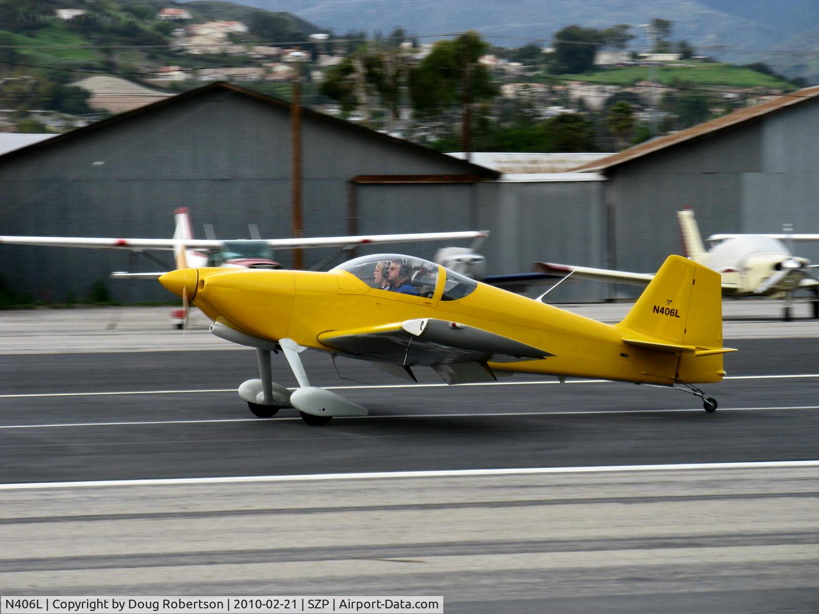 N406L, 2008 Vans RV-6 C/N 936, Provo PROVO 6, Lycoming O-320 160 Hp, landing roll Rwy 22