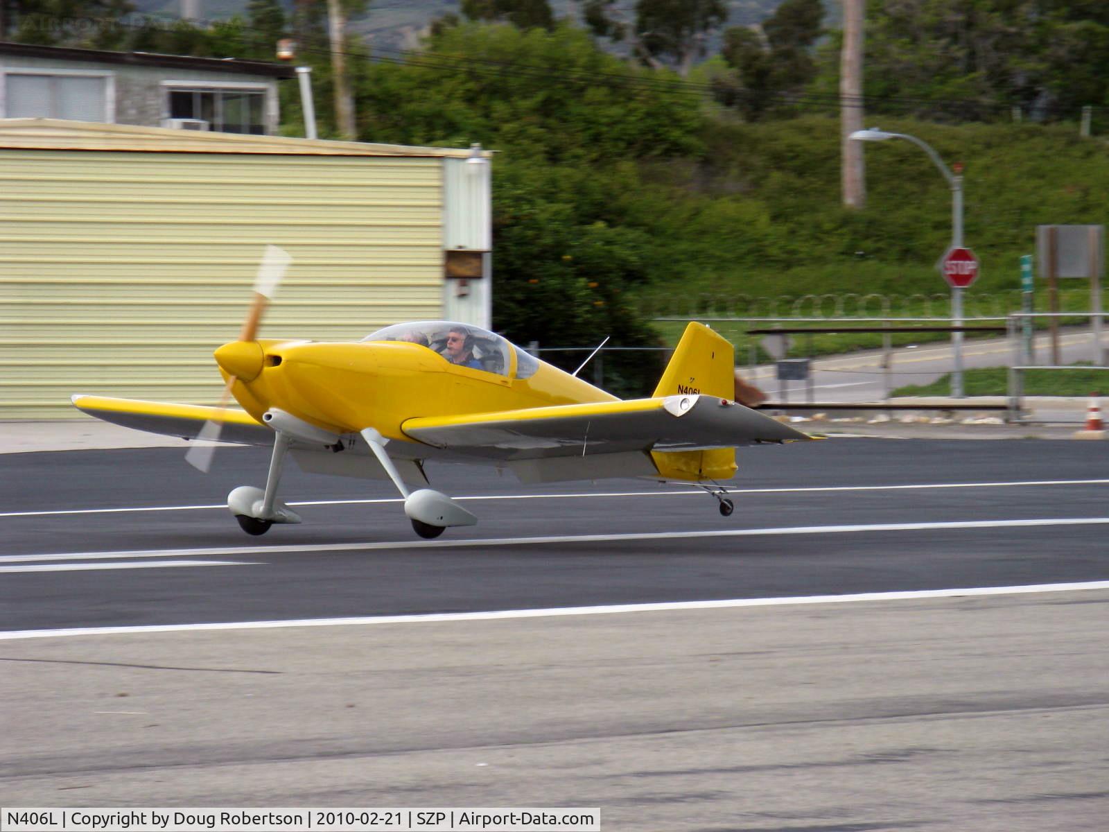 N406L, 2008 Vans RV-6 C/N 936, Provo PROVO 6, Lycoming O-320 160 Hp, landing Rwy 22