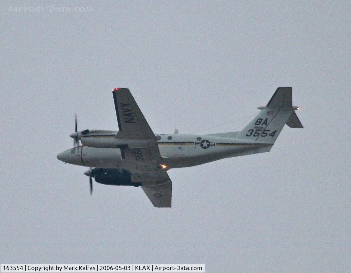 163554, Beech UC-12F Huron C/N BU-02, US Navy C-12 8A-3554, 25L departure KLAX.