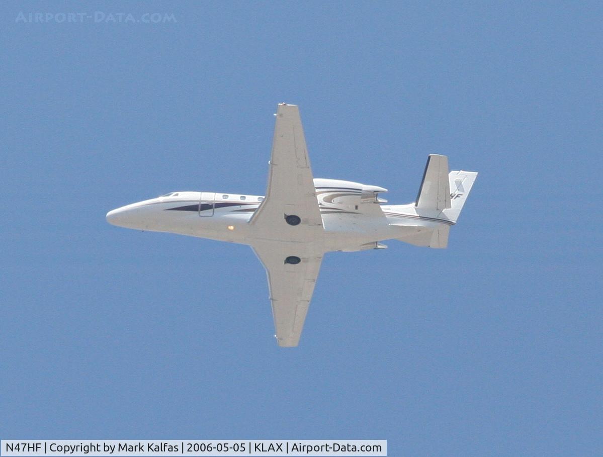 N47HF, 2003 Cessna 560XL C/N 560-5347, Applied Technologies Flight Inc. Cessna 560XL, 25L departure KLAX.