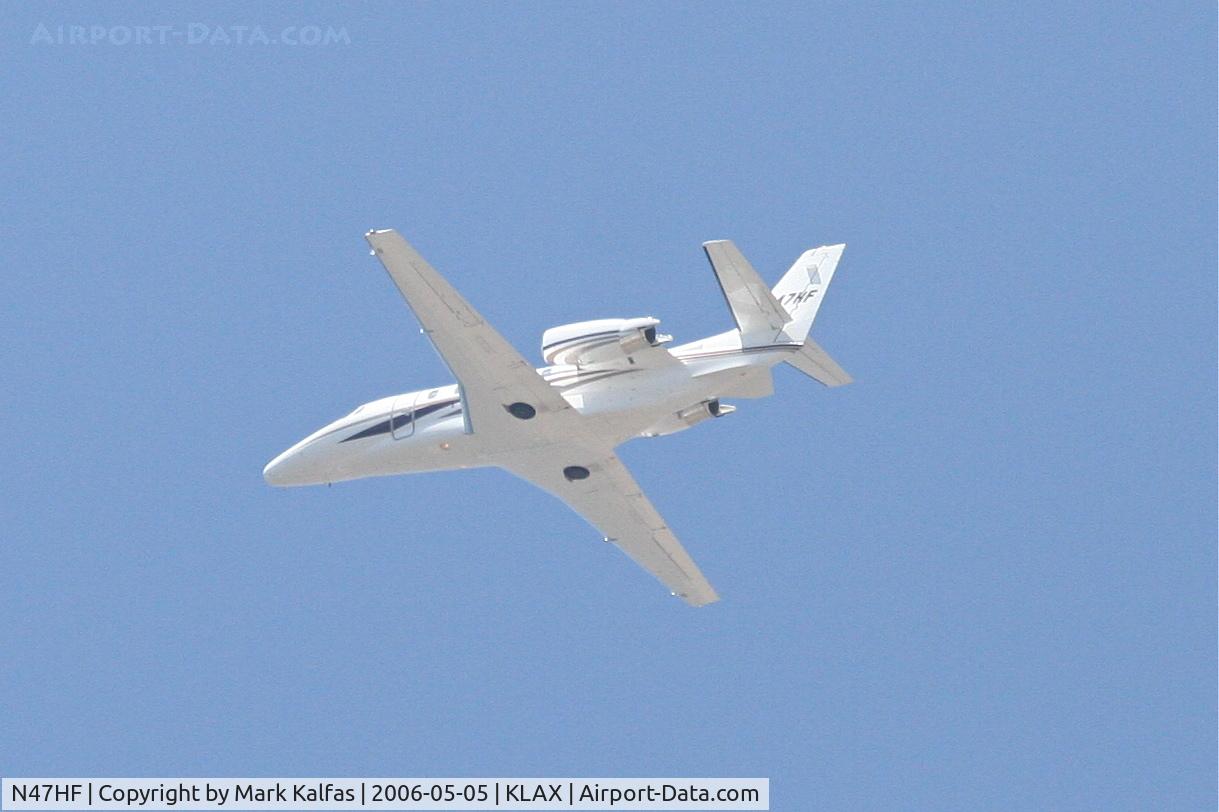 N47HF, 2003 Cessna 560XL C/N 560-5347, Applied Technologies Flight Inc. Cessna 560XL, 25L departure KLAX.