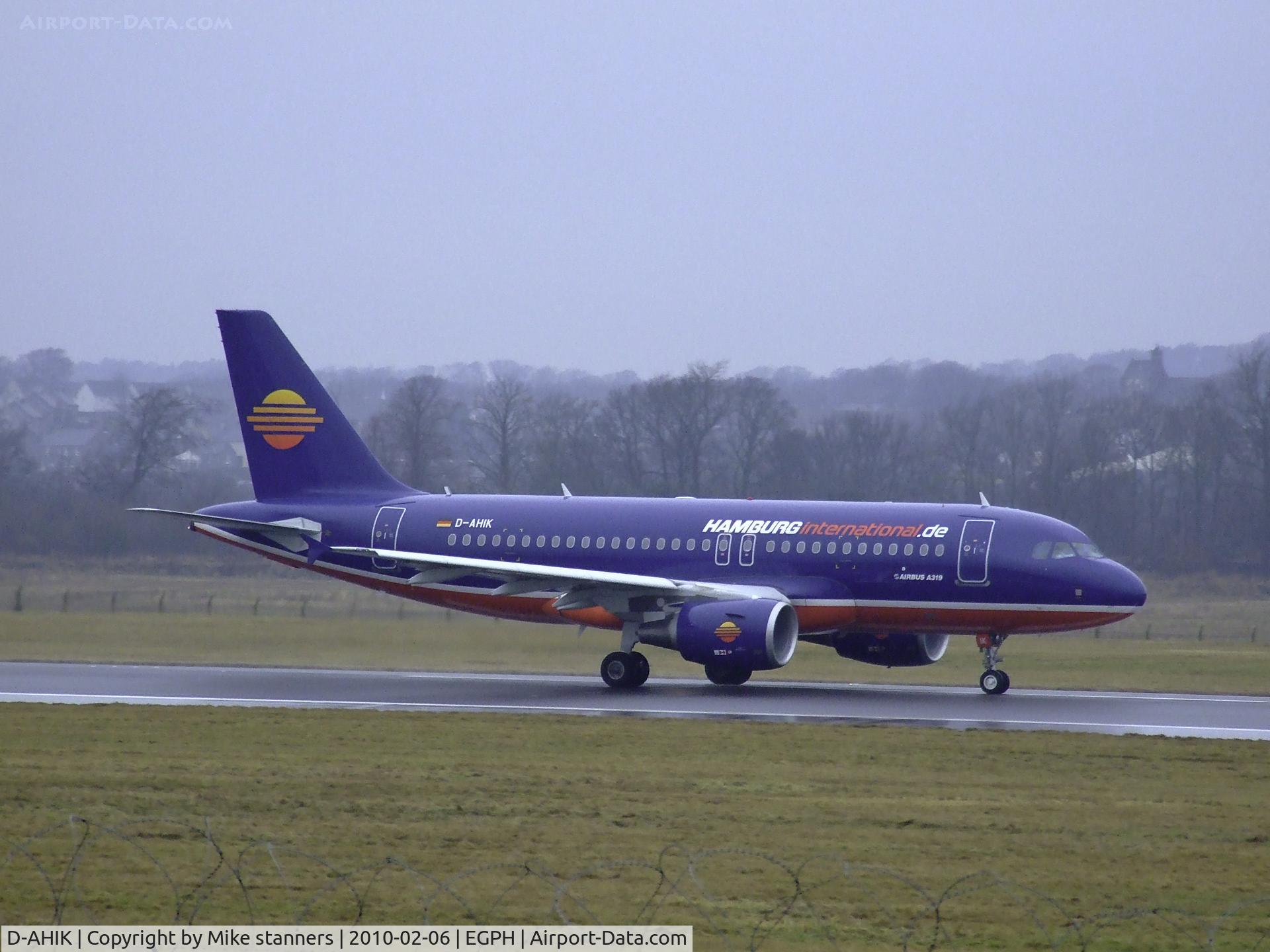 D-AHIK, 2008 Airbus A319-112 C/N 3560, Hamburg international A319 departs EDI on runway 06