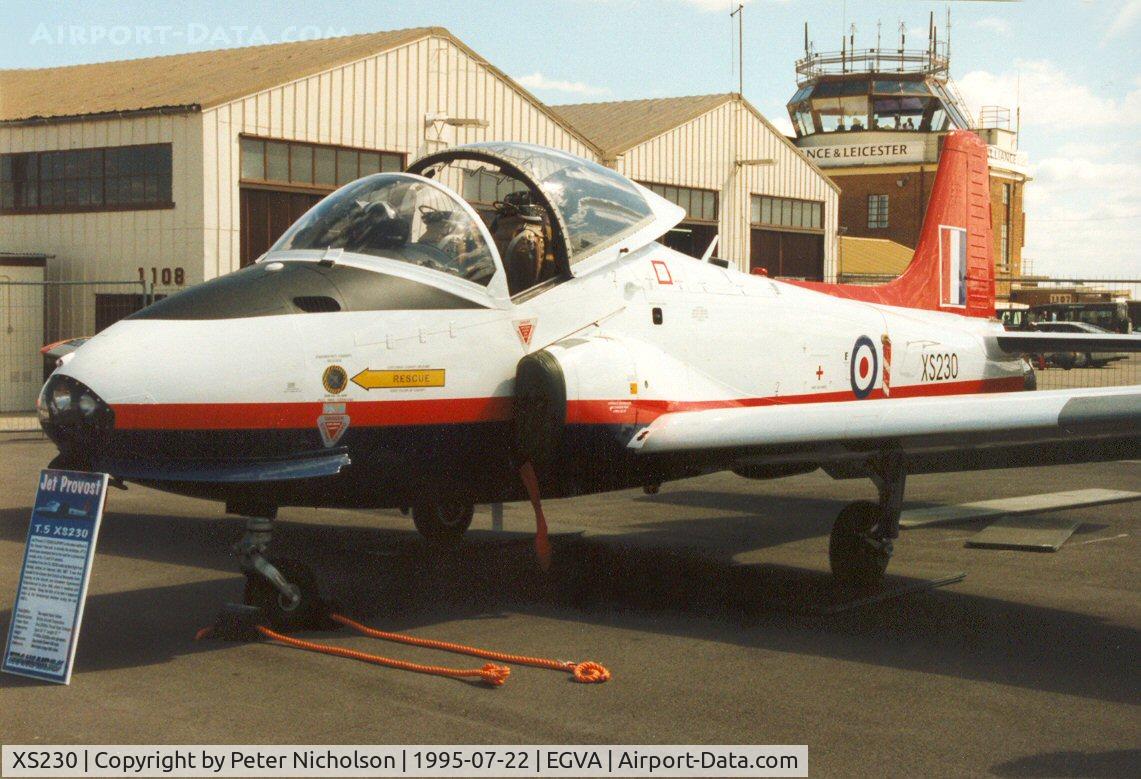 XS230, 1964 BAC 84 Jet Provost T.5P C/N PAC/W/23907, Jet Provost T.5P of Transair (UK) Ltd as displayed at the 1995 Intnl Air Tattoo at RAF Fairford.