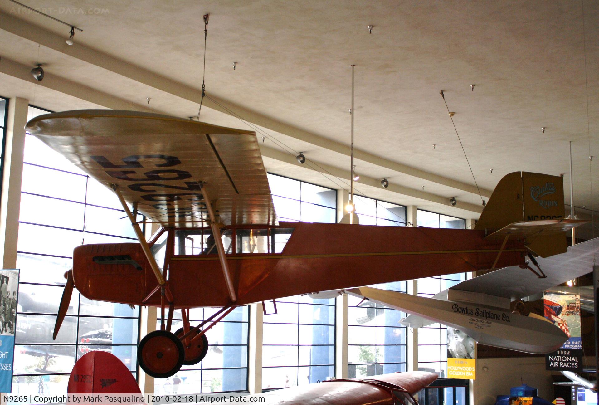 N9265, 1929 Curtiss-Wright Robin C/N 329, Curtiss Wright Robin