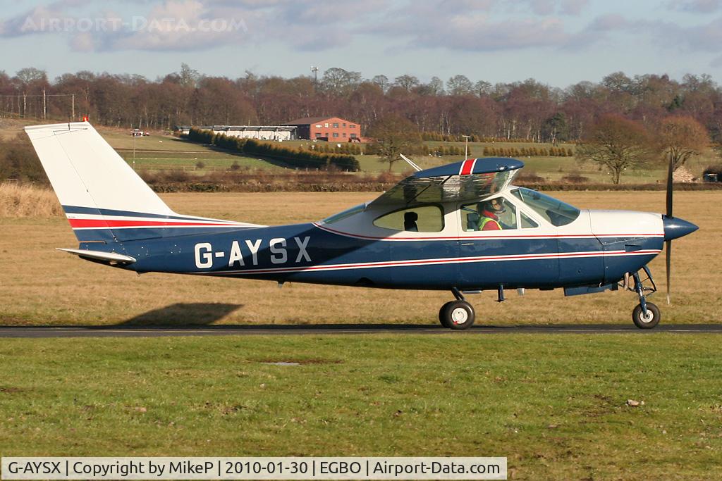 G-AYSX, 1971 Reims F177RG Cardinal RG C/N 0024, Heading to the 34 hold prior to departure.