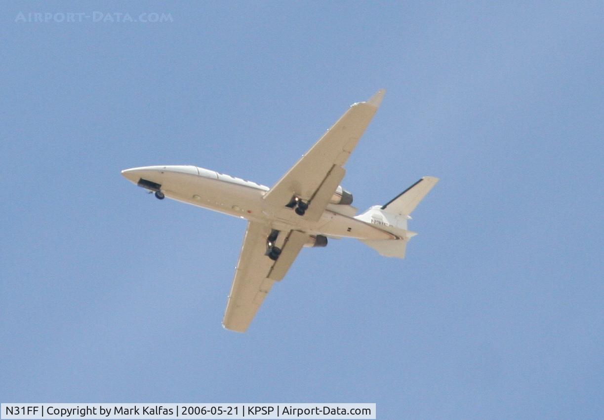 N31FF, Learjet Inc 31A C/N 053, J H SIROONIAN INC Learjet 31A, turning base for 31L KPSP.