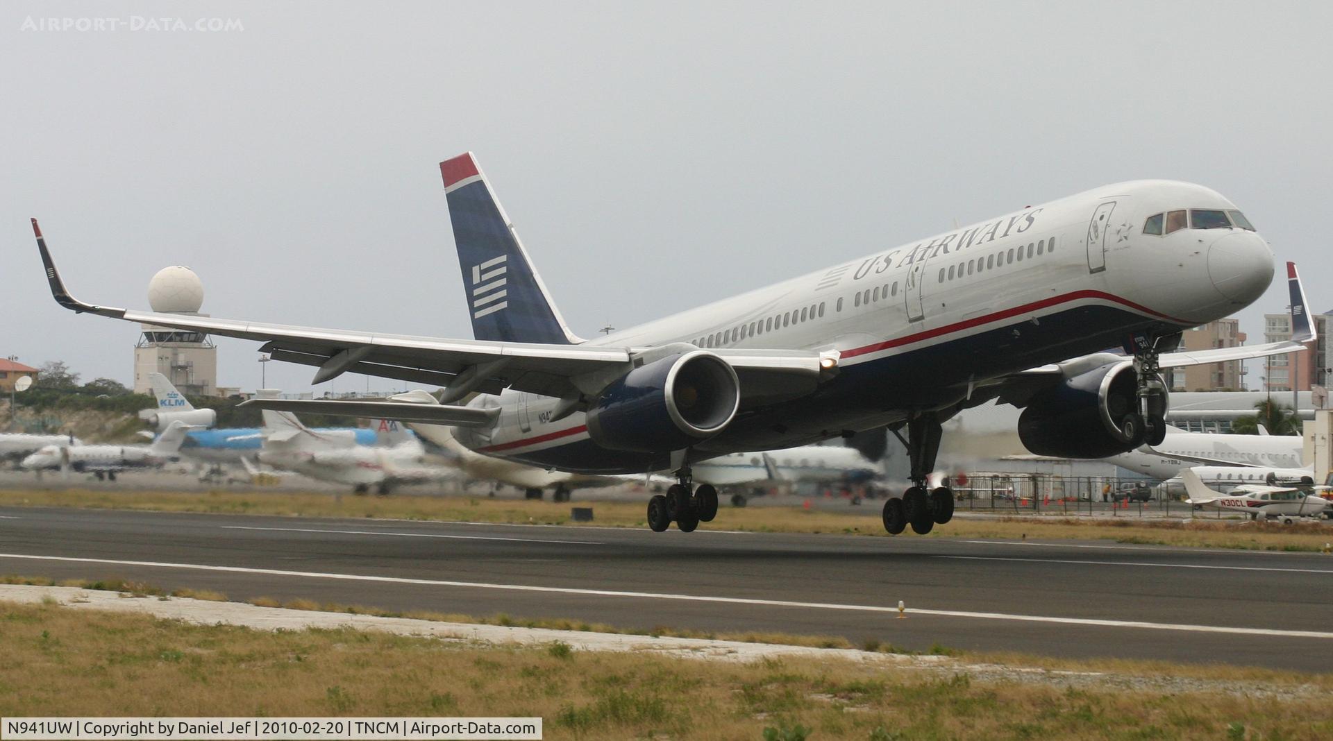 N941UW, 1995 Boeing 757-2B7 C/N 27806, US air N941UW departing TNCM runway 10