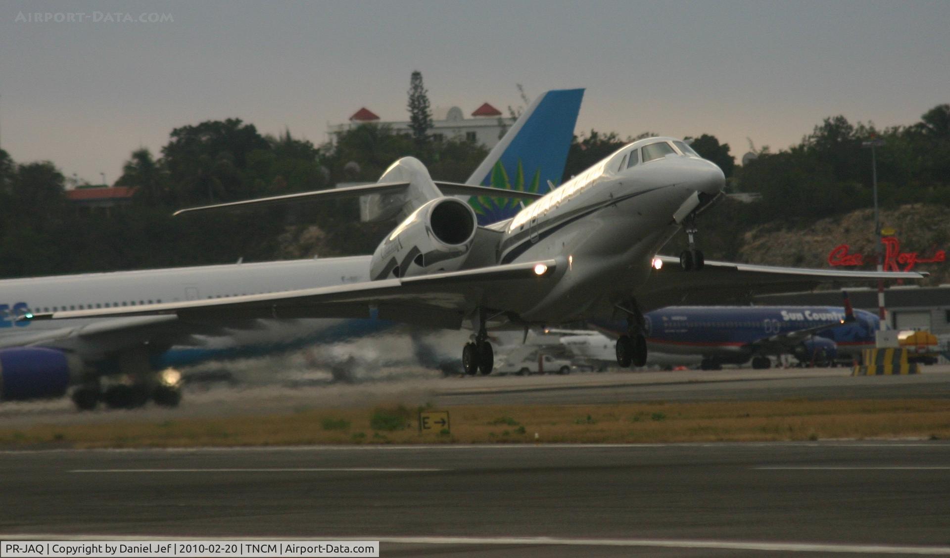 PR-JAQ, 1999 Cessna 750 Citation X Citation X C/N 750-0060, PR- JAQ departing TNCM