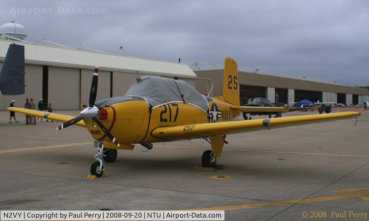 N2VY, 1955 Beech D-45 (T-34B) Mentor C/N BG-67, Bright spot on a dreary day
