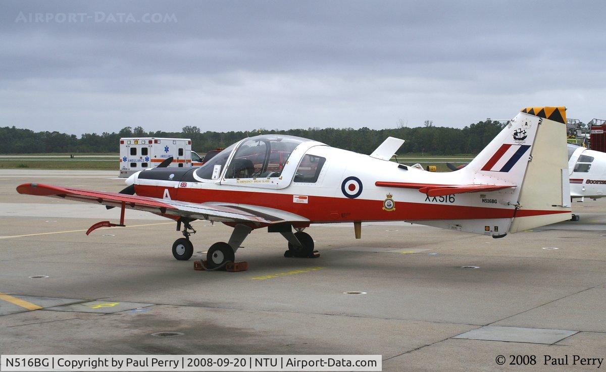 N516BG, 1973 Scottish Aviation Bulldog T.1 C/N BH120/202, One of the two Bulldogs on the ramp