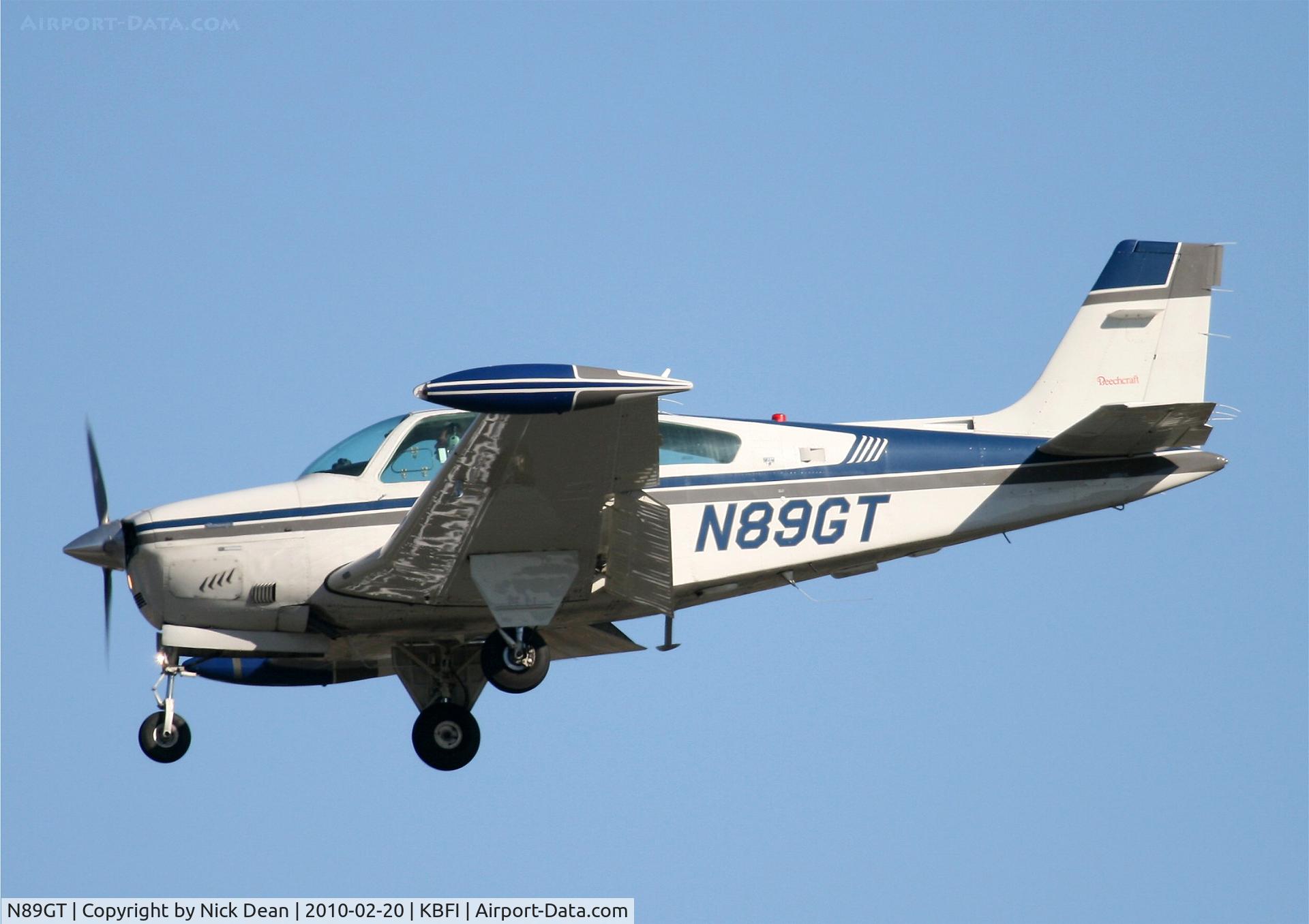 N89GT, 1989 Beech F33A Bonanza C/N CE-1383, KBFI