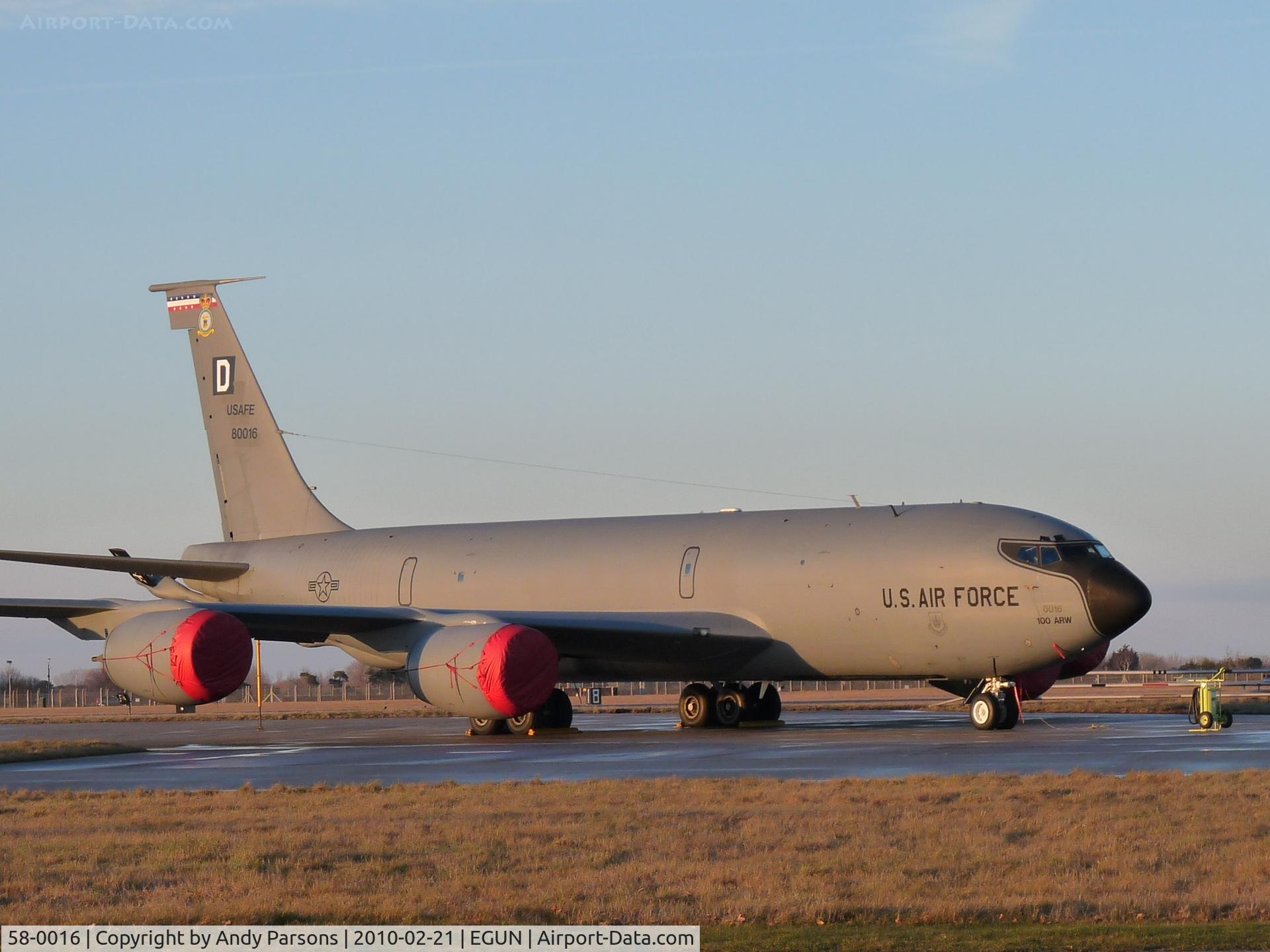 58-0016, 1958 Boeing KC-135R Stratotanker C/N 17761, One of 100arw currently based tankers