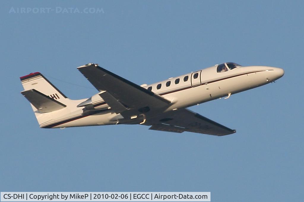 CS-DHI, 2003 Cessna 550 Citation Bravo C/N 550-1048, Departing Runway 05L.