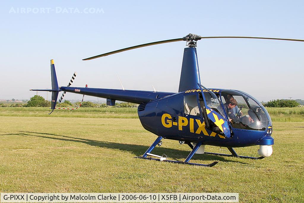 G-PIXX, 2004 Robinson R44 Raven II C/N 10263, Robinson R-44 Raven at Fishburn Airfield, UK in 2006.