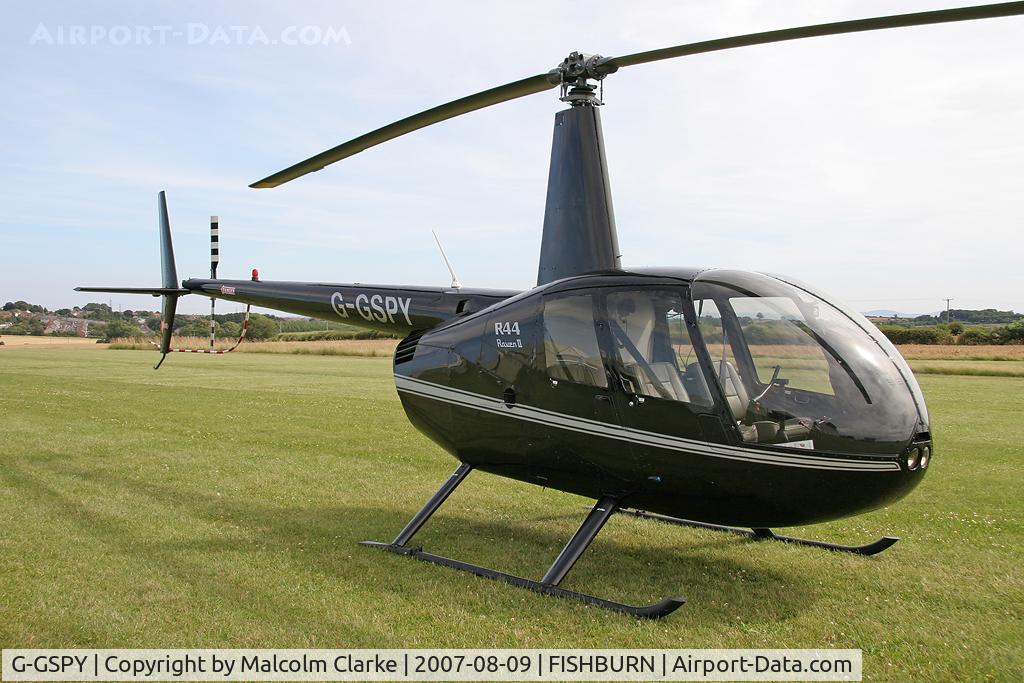 G-GSPY, 2005 Robinson R44 Raven II C/N 10772, Robinson R-44 Raven II at Fishburn Airfield in 2007.