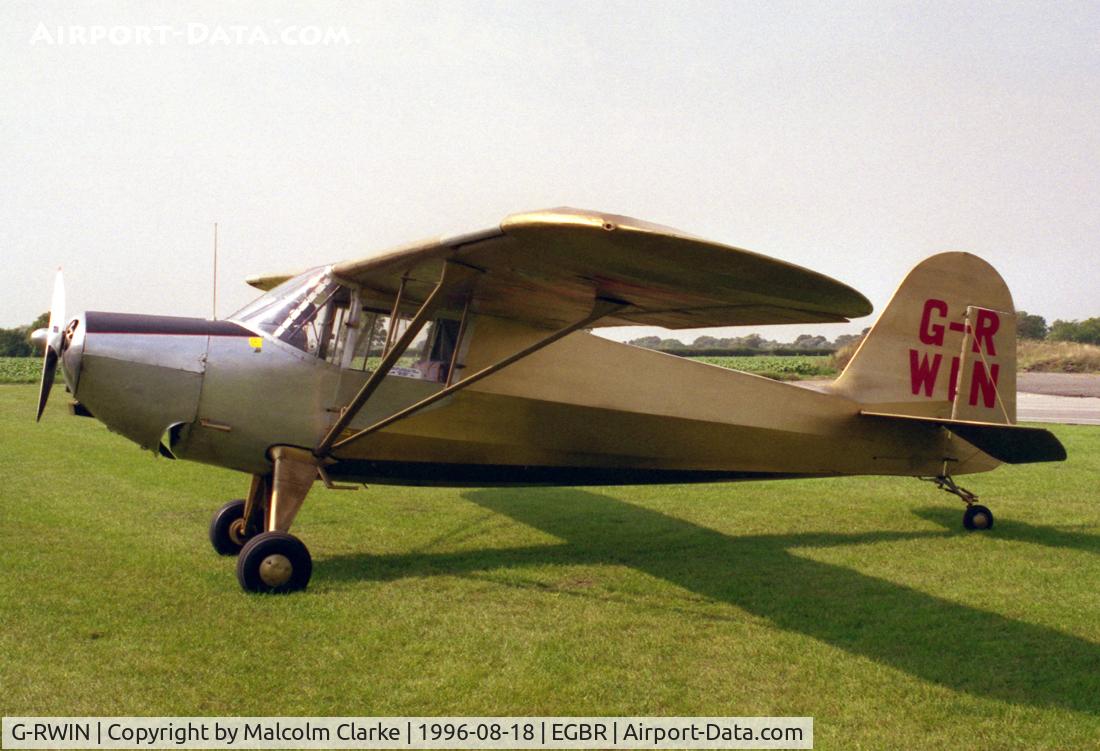 G-RWIN, Rearwin 175 Skyranger C/N 1522, Rearwin 175 Skyranger at Breighton Airfield in 1996. Previously registered as N32391.