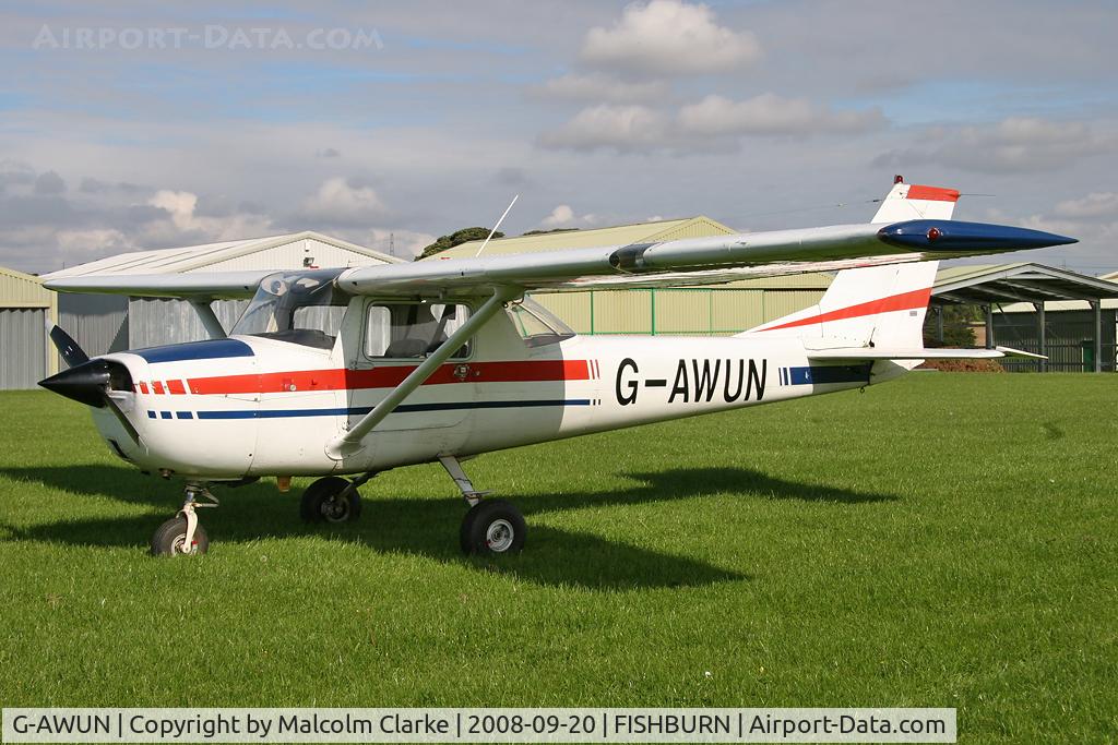 G-AWUN, 1968 Reims Cessna F150H C/N 0377, Reims F150H at Fishburn Airfield, UK in 2008.