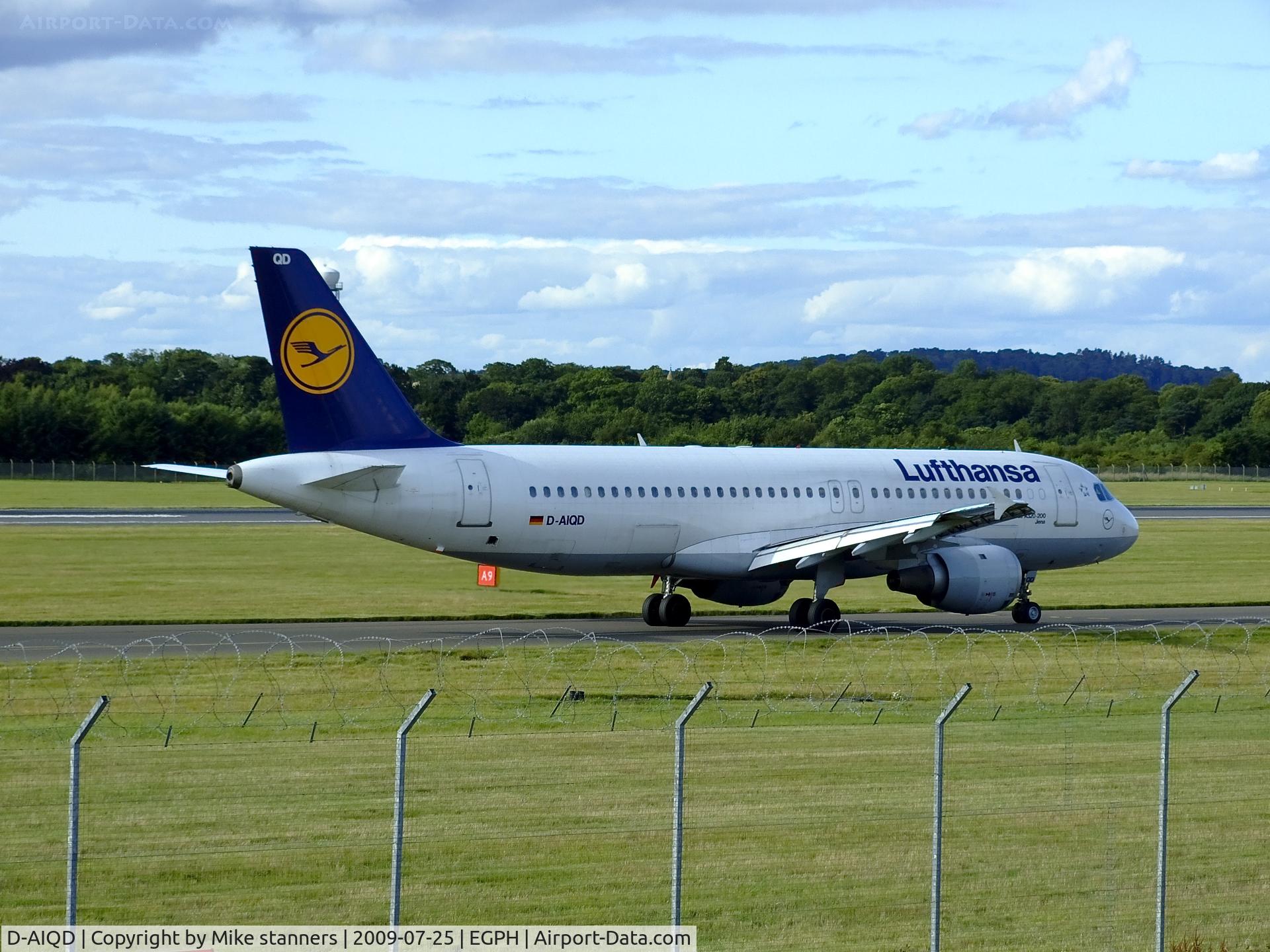D-AIQD, 1991 Airbus A320-211 C/N 0202, Lufthansa A320 Arrives at EDI From Frankfurt