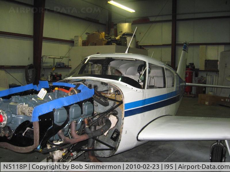 N5118P, 1958 Piper PA-24-250 Comanche C/N 24-131, Engine re-install following overhaul.