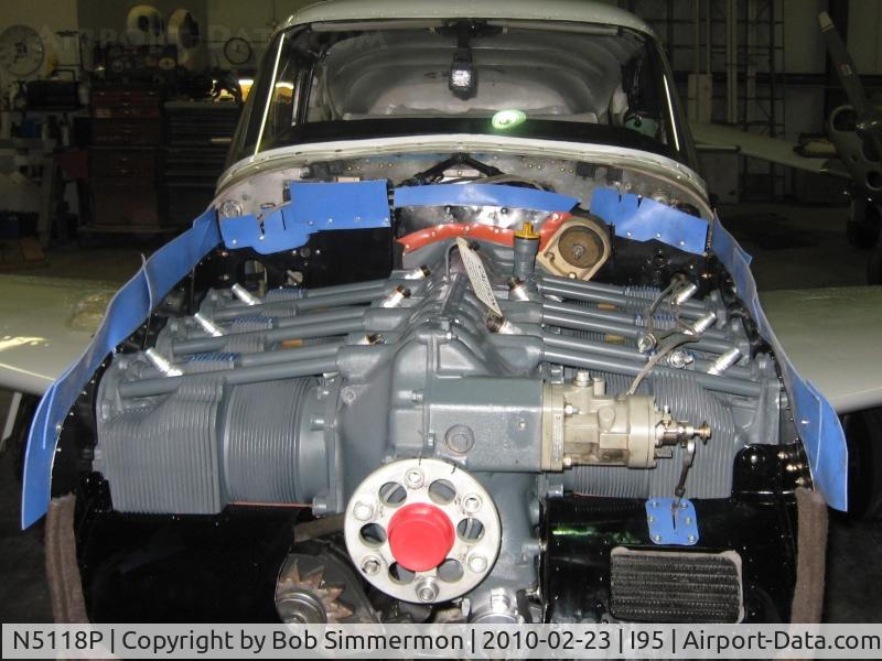 N5118P, 1958 Piper PA-24-250 Comanche C/N 24-131, Engine re-install following overhaul.