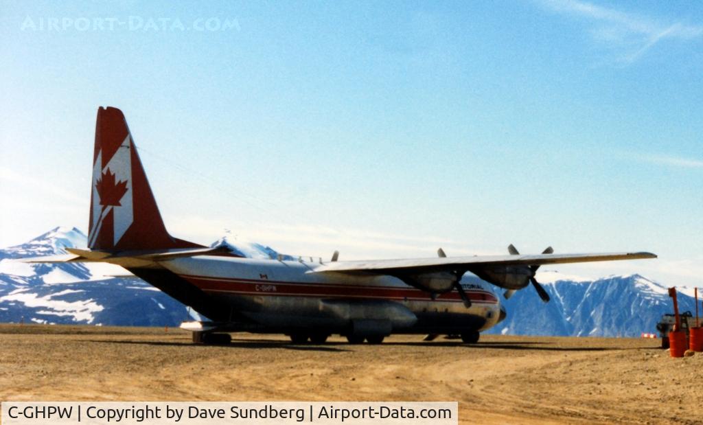 C-GHPW, 1978 Lockheed L-100-30 Hercules (L-382G) C/N 382-4799, Dew Line resupply Cape Dyer, Baffin Island, Nunavut