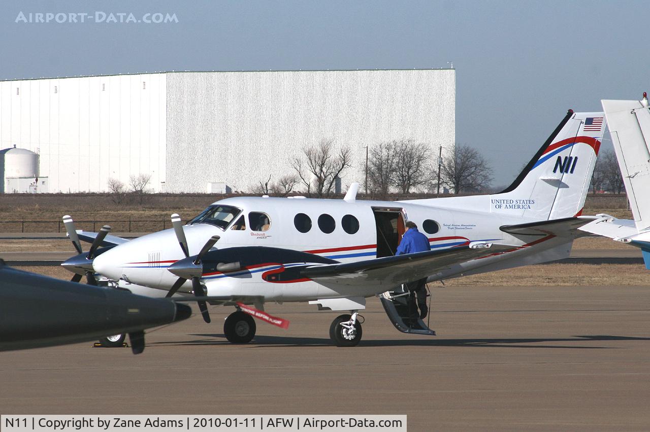 N11, Hawker Beechcraft C90GTI King Air C/N LJ-1964, FAA Kingair at Fort Worth Alliance Airport
