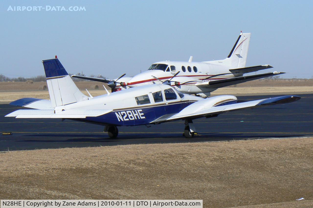 N28HE, 1973 Piper PA-34-200 C/N 34-7350278, At Denton Municipal
