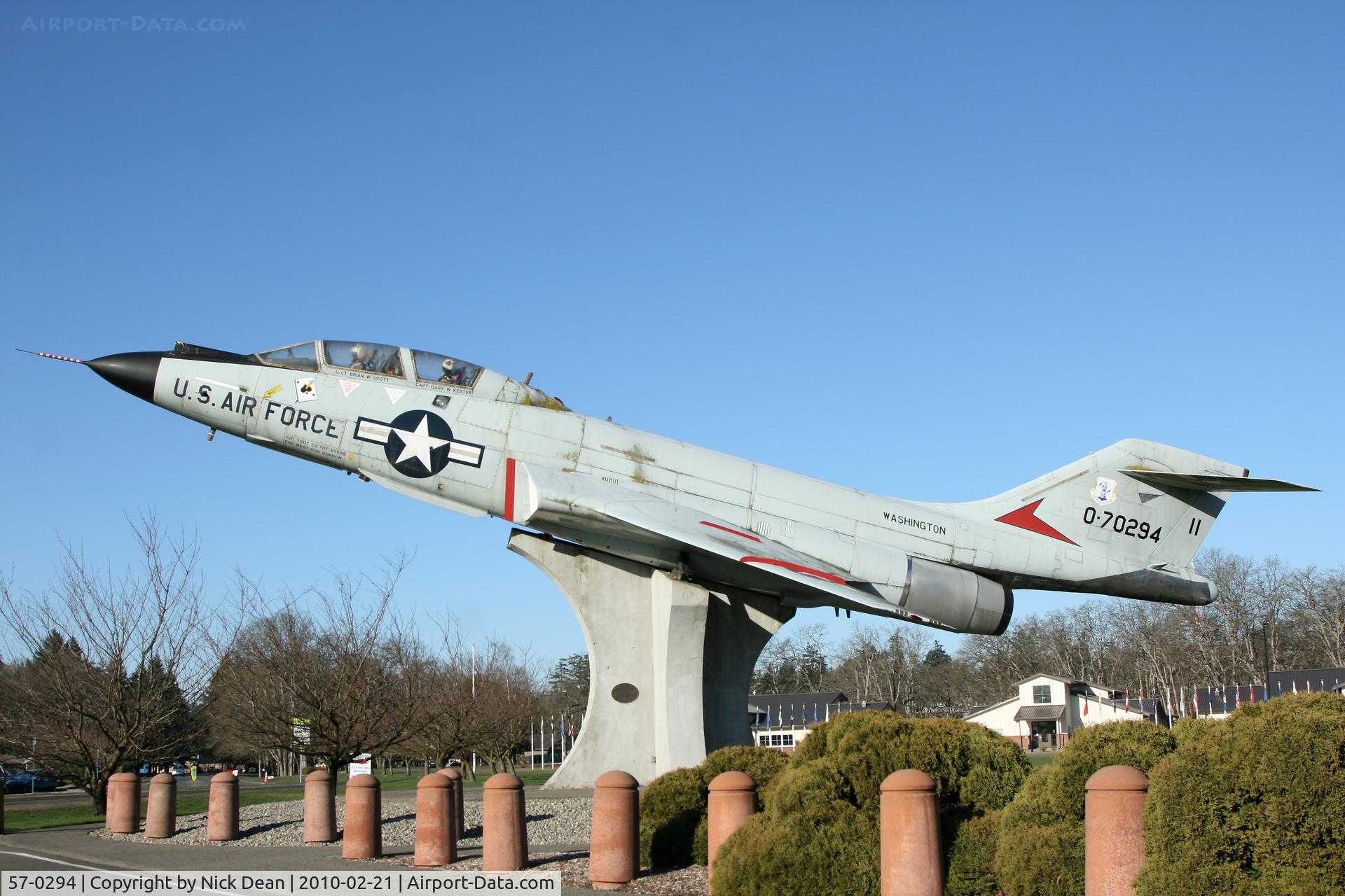 57-0294, 1957 McDonnell F-101B Voodoo C/N 472, Camp Murray Ft. Lewis Tacoma WA