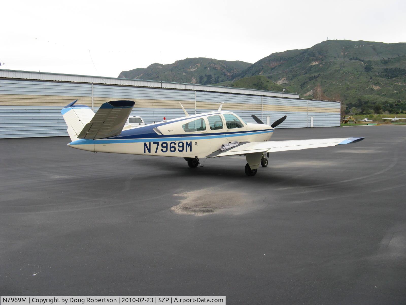 N7969M, 1966 Beech V35 Bonanza C/N D-8283, 1966 Beech V35 BONANZA, Continental IO-520-B 285 Hp