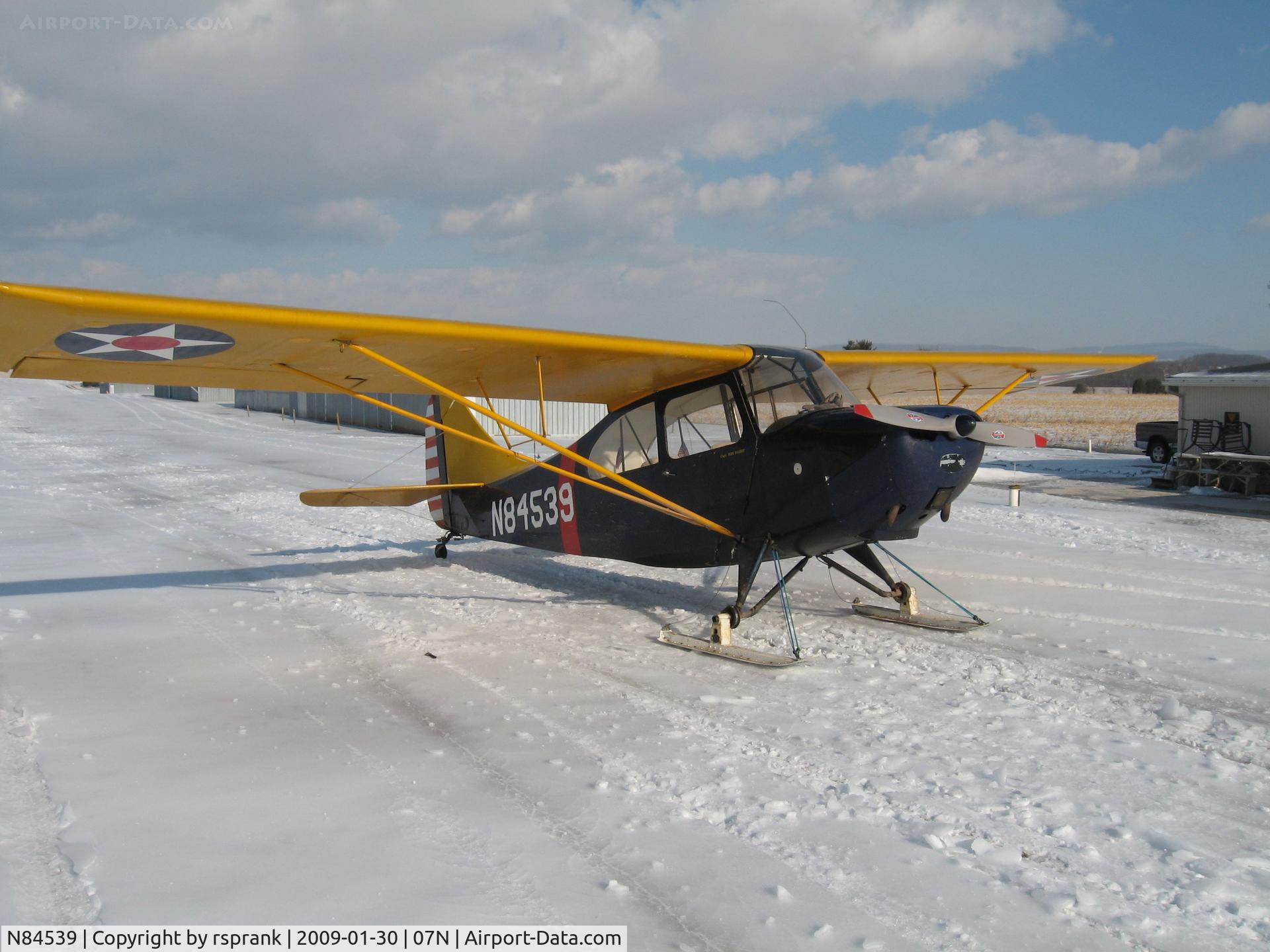 N84539, 1946 Aeronca 7AC Champion C/N 7AC-3236, Aeronca with skis