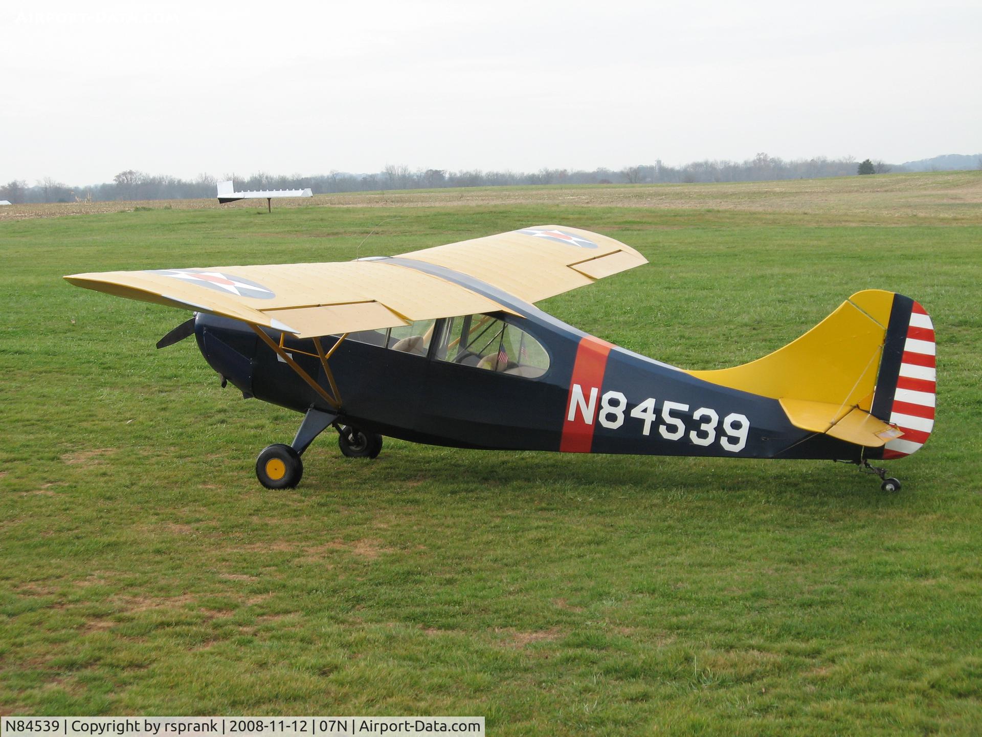 N84539, 1946 Aeronca 7AC Champion C/N 7AC-3236, Hazy, lazy fall day