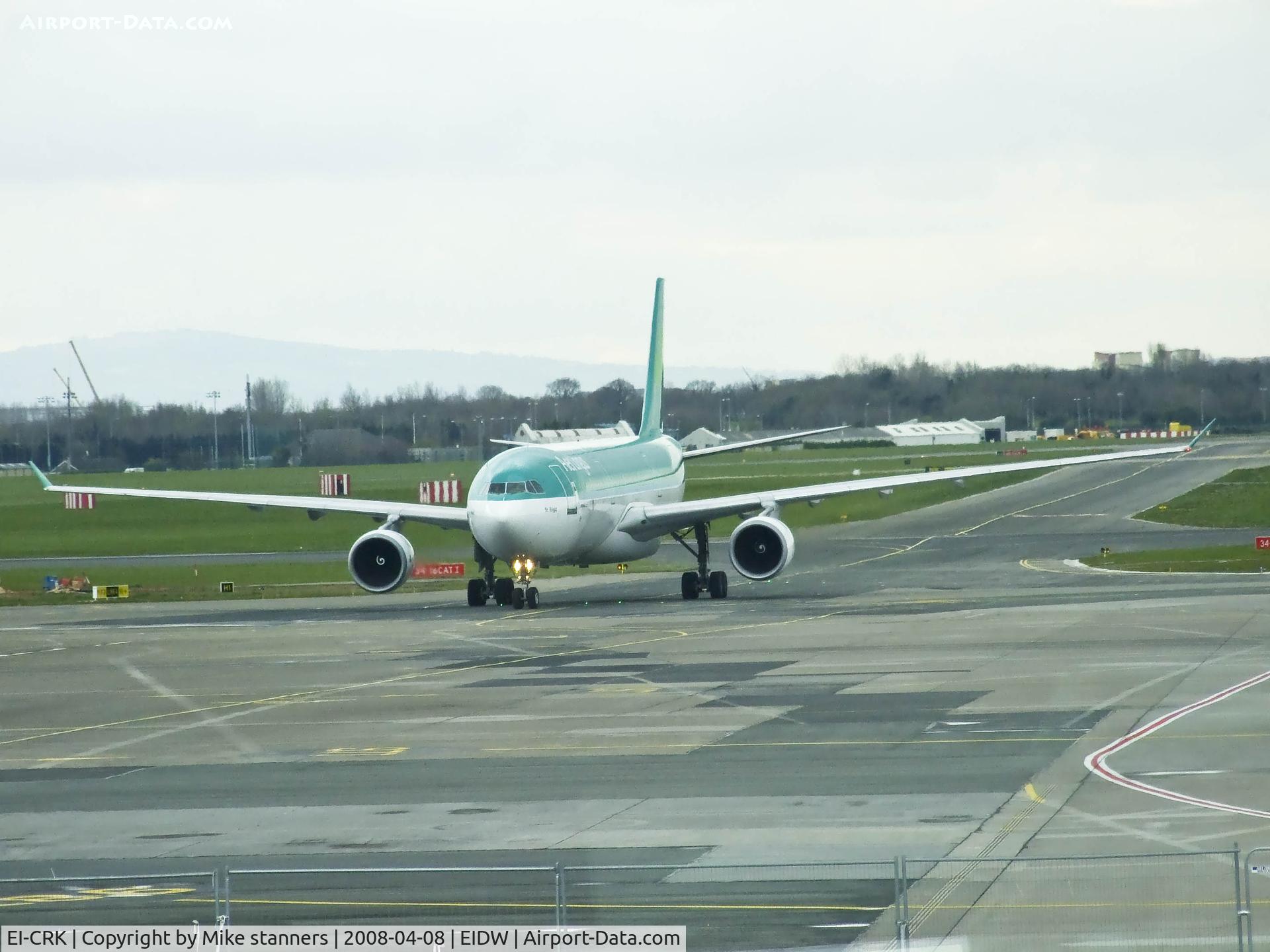 EI-CRK, 1994 Airbus A330-301 C/N 070, Aer lingus A330 arrives at its home base at Dublin airport