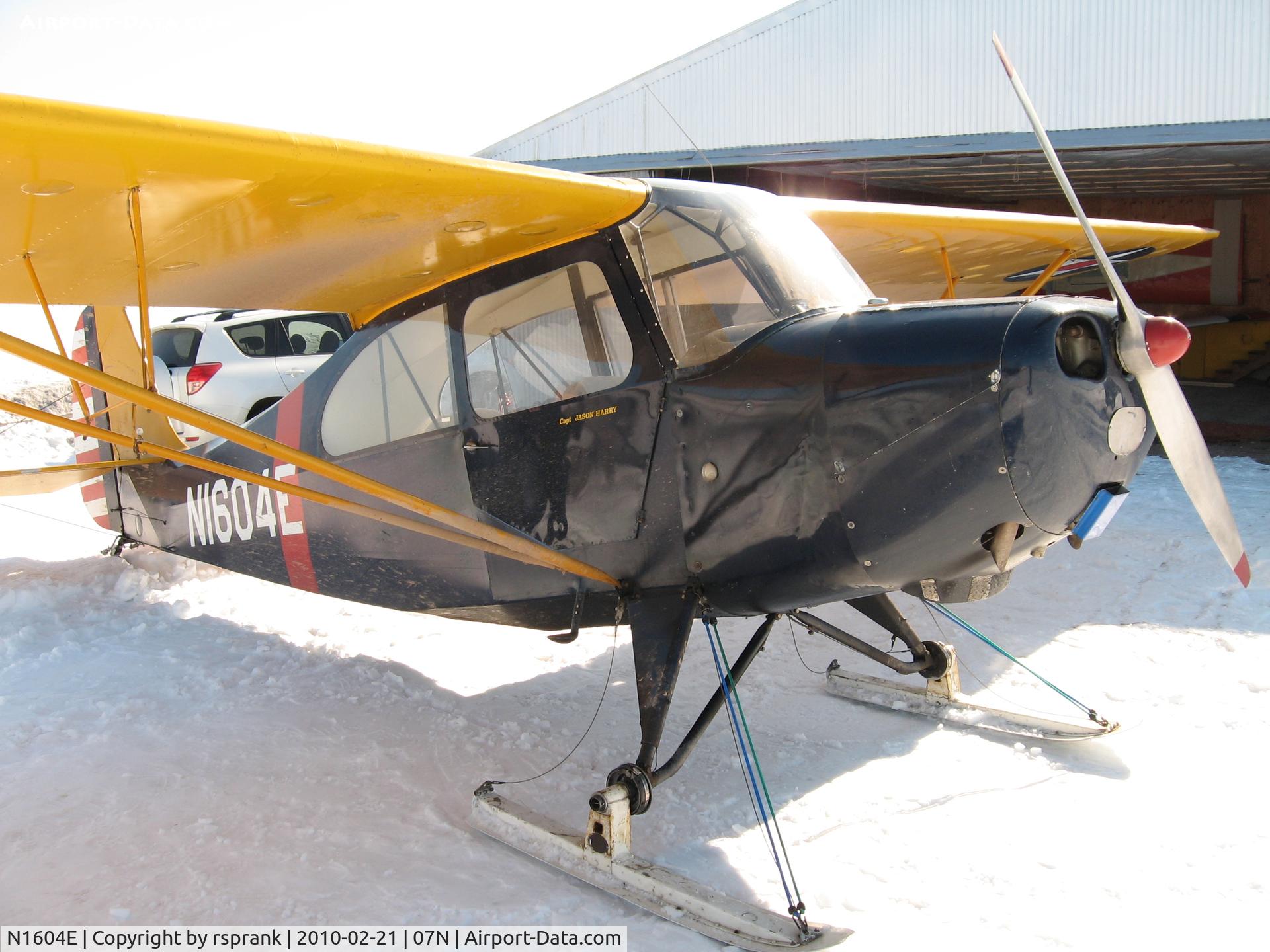 N1604E, 1946 Aeronca 7AC Champion C/N 7AC-5169, Winter flying with skis