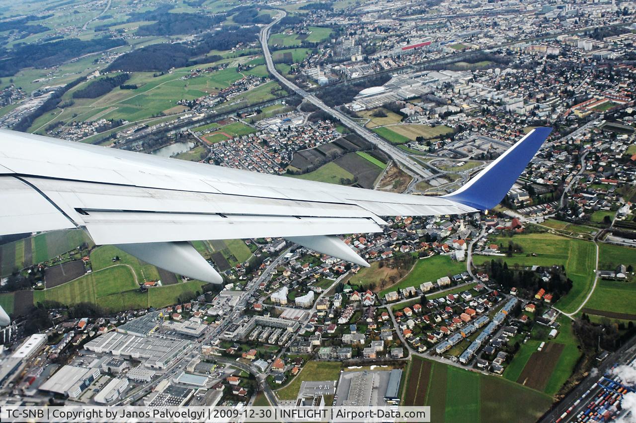 TC-SNB, 1994 Boeing 757-2Q8 C/N 26271, SunExpress Boeing B373-2Q8 after take-off in LOWS/SZG