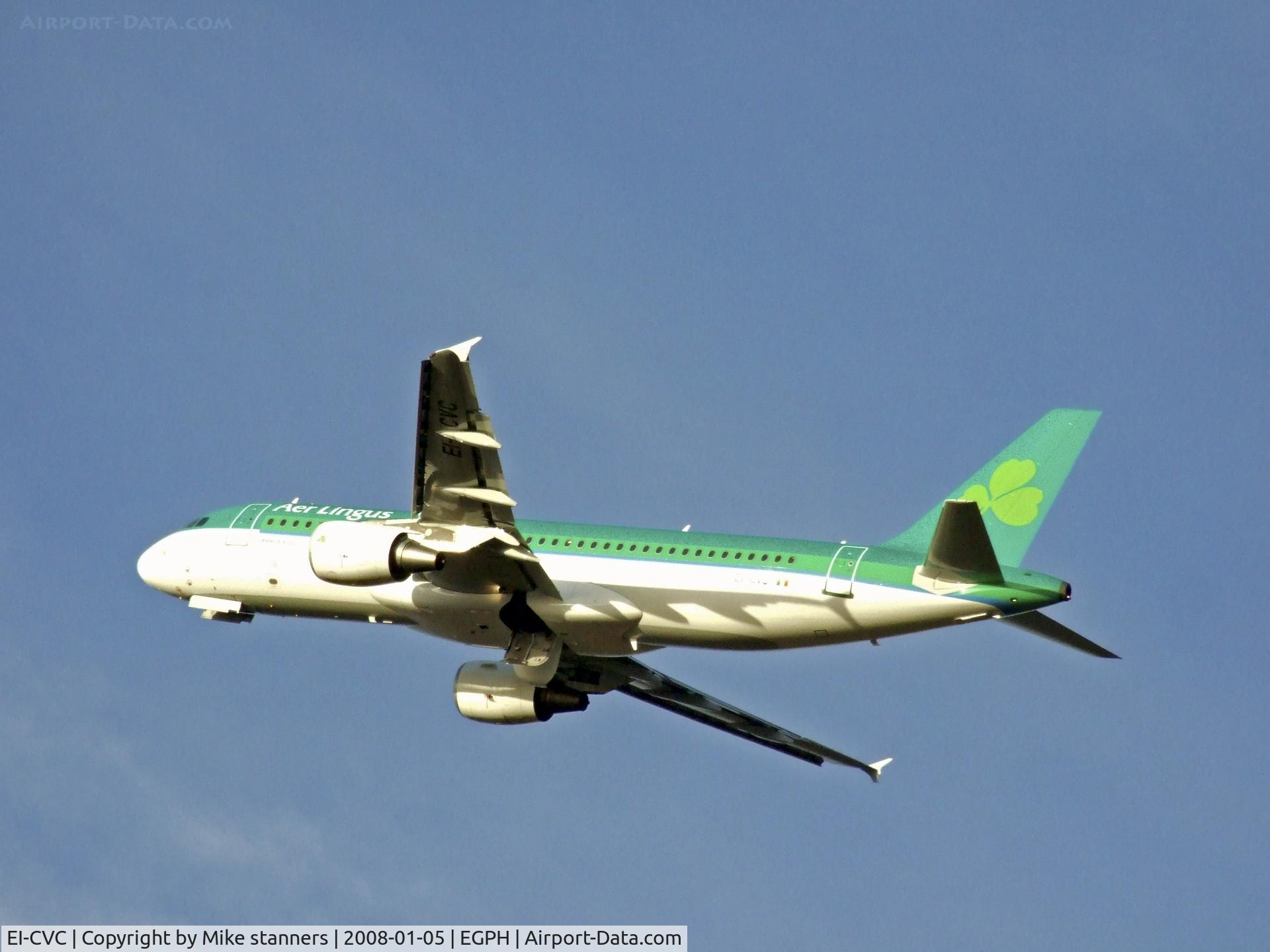 EI-CVC, 2001 Airbus A320-214 C/N 1443, Aer lingus A320 Departs runway 24 for DUB