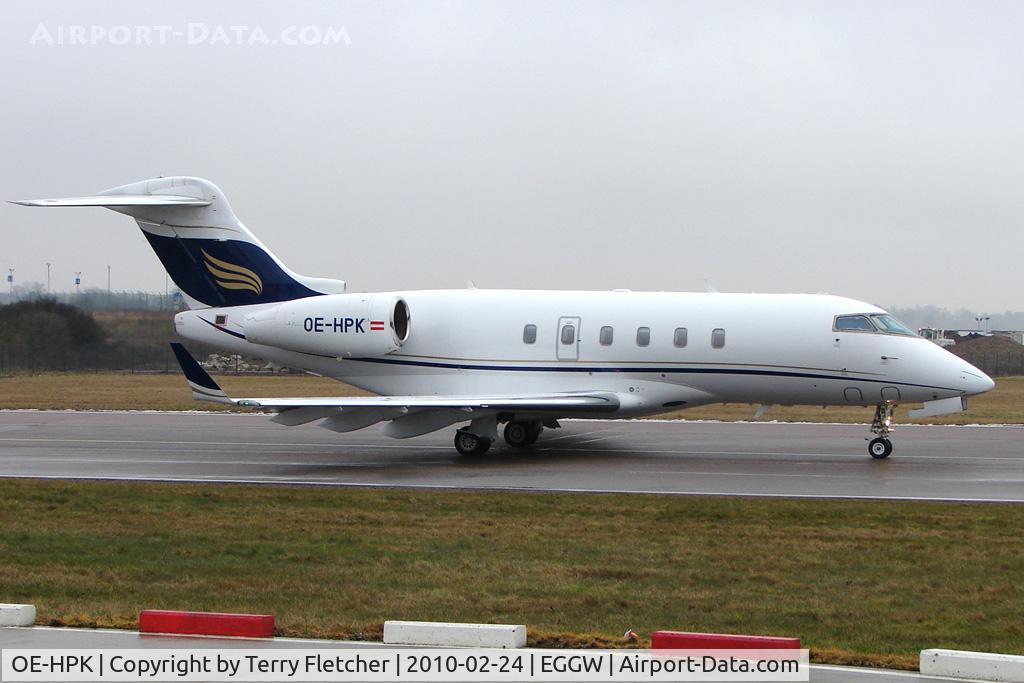 OE-HPK, 2001 Bombardier Challenger 300 (BD-100-1A10) C/N 20004, Bombardier CL300 at Luton