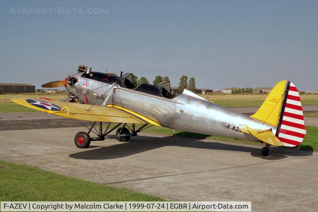 F-AZEV, 1941 Ryan PT-22 Recruit (ST3KR) C/N 1001, Ryan PT-22 Recruit (ST3KR) at Breighton Airfield, UK in 1999.