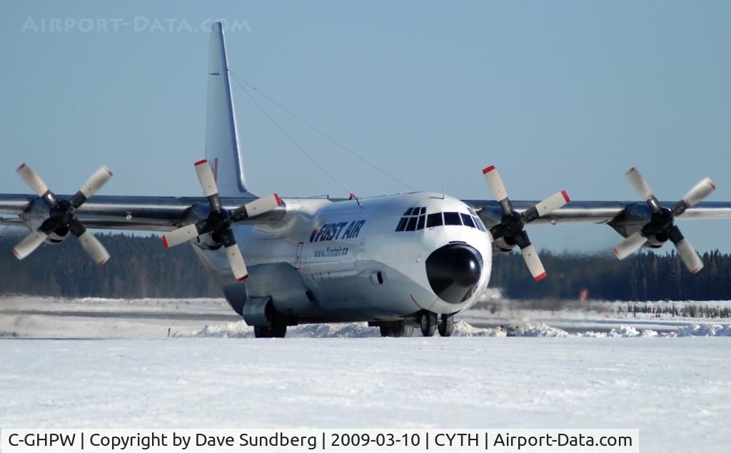 C-GHPW, 1978 Lockheed L-100-30 Hercules (L-382G) C/N 382-4799, C-GHPW arriving at YTH