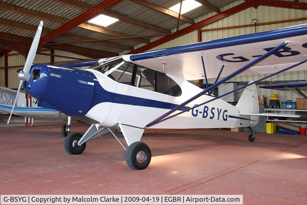 G-BSYG, 1947 Piper PA-12 Super Cruiser C/N 12-2106, Piper PA-12 Super Cruiser at Breighton Airfield in 2009.