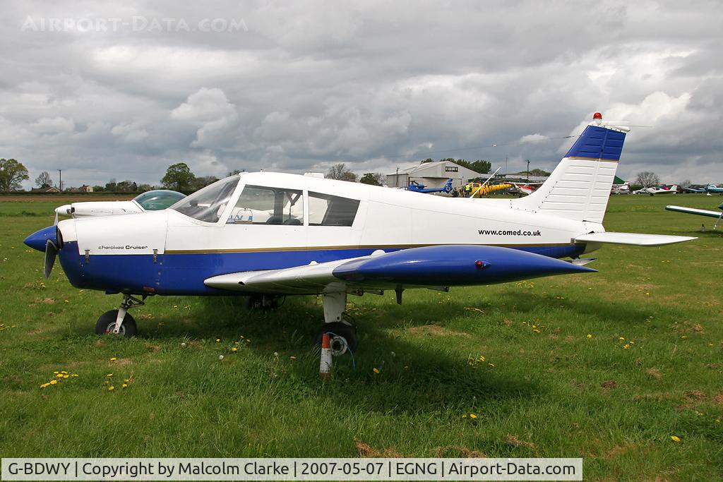 G-BDWY, 1972 Piper PA-28-140 Cherokee Cruiser C/N 28-7225378, Piper PA-28-140 Cherokee E at Bagby Airfield in 2007.