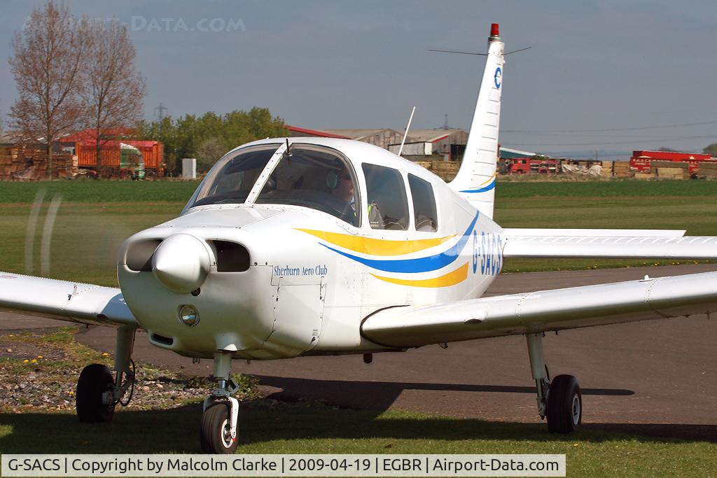 G-SACS, 1988 Piper PA-28-161 Cadet C/N 28-41047, Piper PA-28-161 Cadet at Breighton Airfield in 2009. Previously N91619.