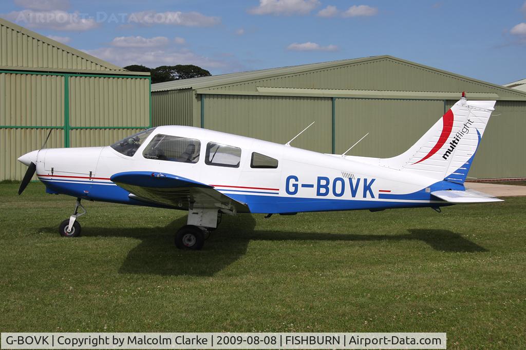 G-BOVK, 1985 Piper PA-28-161 Cherokee Warrior II C/N 28-8516061, Piper PA-28-161 Warrior II at Fishburn Airfield, UK in 2009.