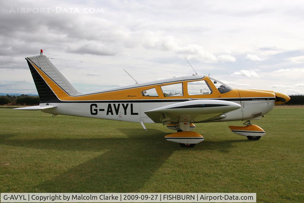 G-AVYL, 1968 Piper PA-28-180 Cherokee D C/N 28-4622, Piper PA-28-180 Cherokee D at Fishburn Airfield, UK in 2009.