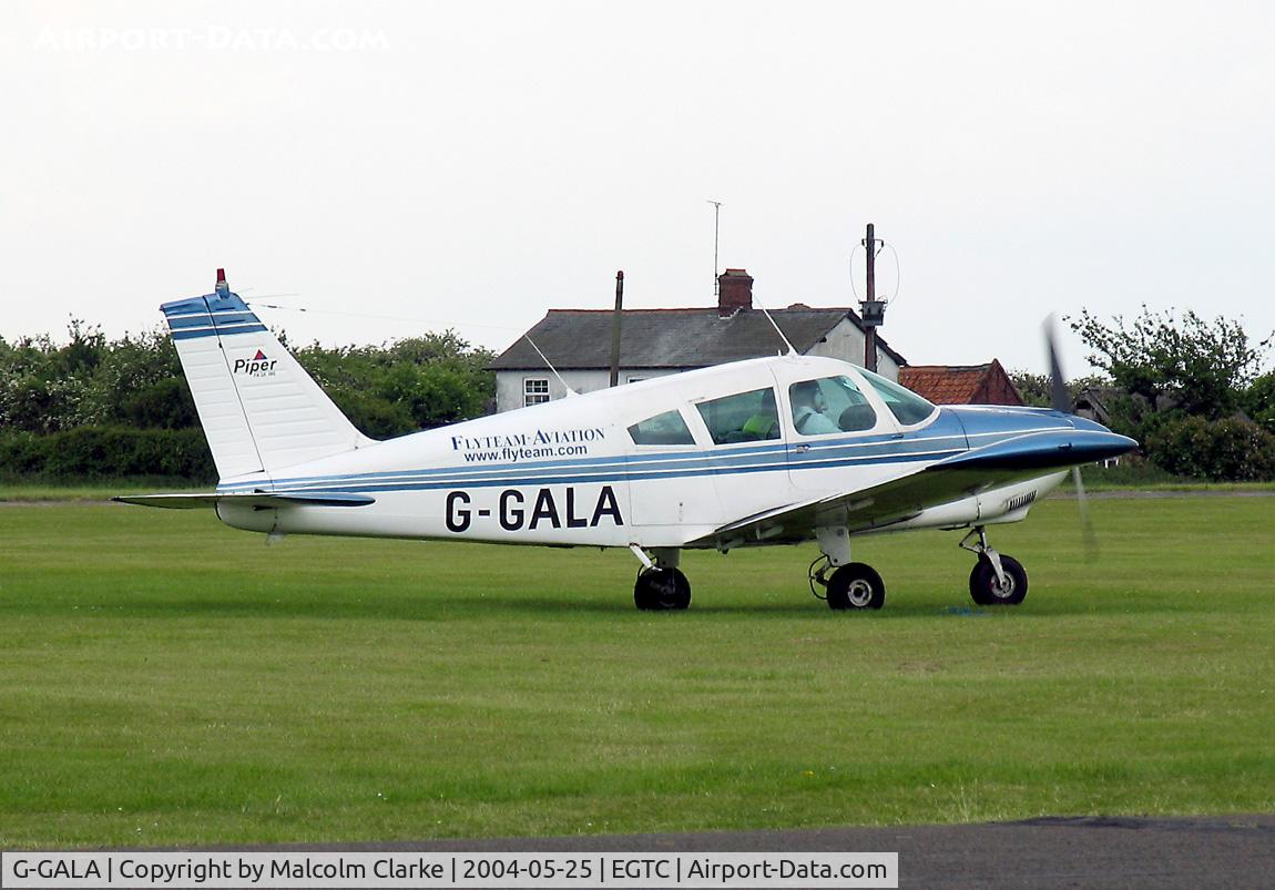 G-GALA, 1970 Piper PA-28-180 Cherokee E C/N 28-5794, Piper PA-28-180 Cherokee E at Cranfield Airport in 2004.