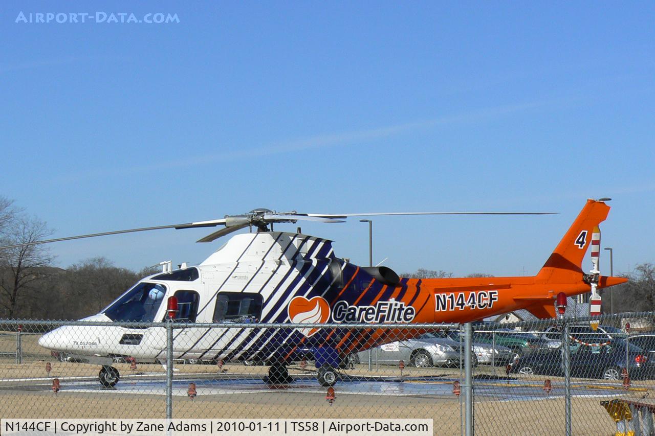 N144CF, 2002 Agusta A-109E C/N 11144, Care Flite at the Denton Regional Medical Center