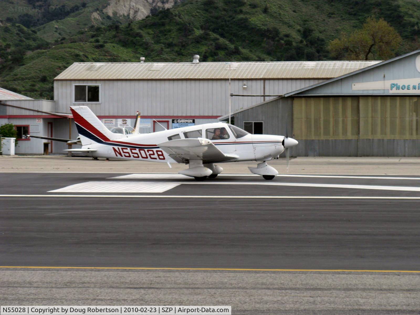 N55028, 1973 Piper PA-28-180 Challenger C/N 28-7305295, 1973 Piper PA-28-180 CHALLENGER, Lycoming O&VO-360 180 Hp, takeoff roll Rwy 22