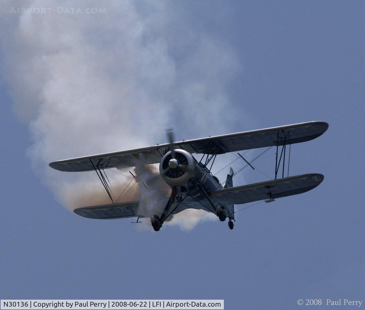 N30136, 1980 Waco UPF-7 C/N 5533, Falling back through the smoke