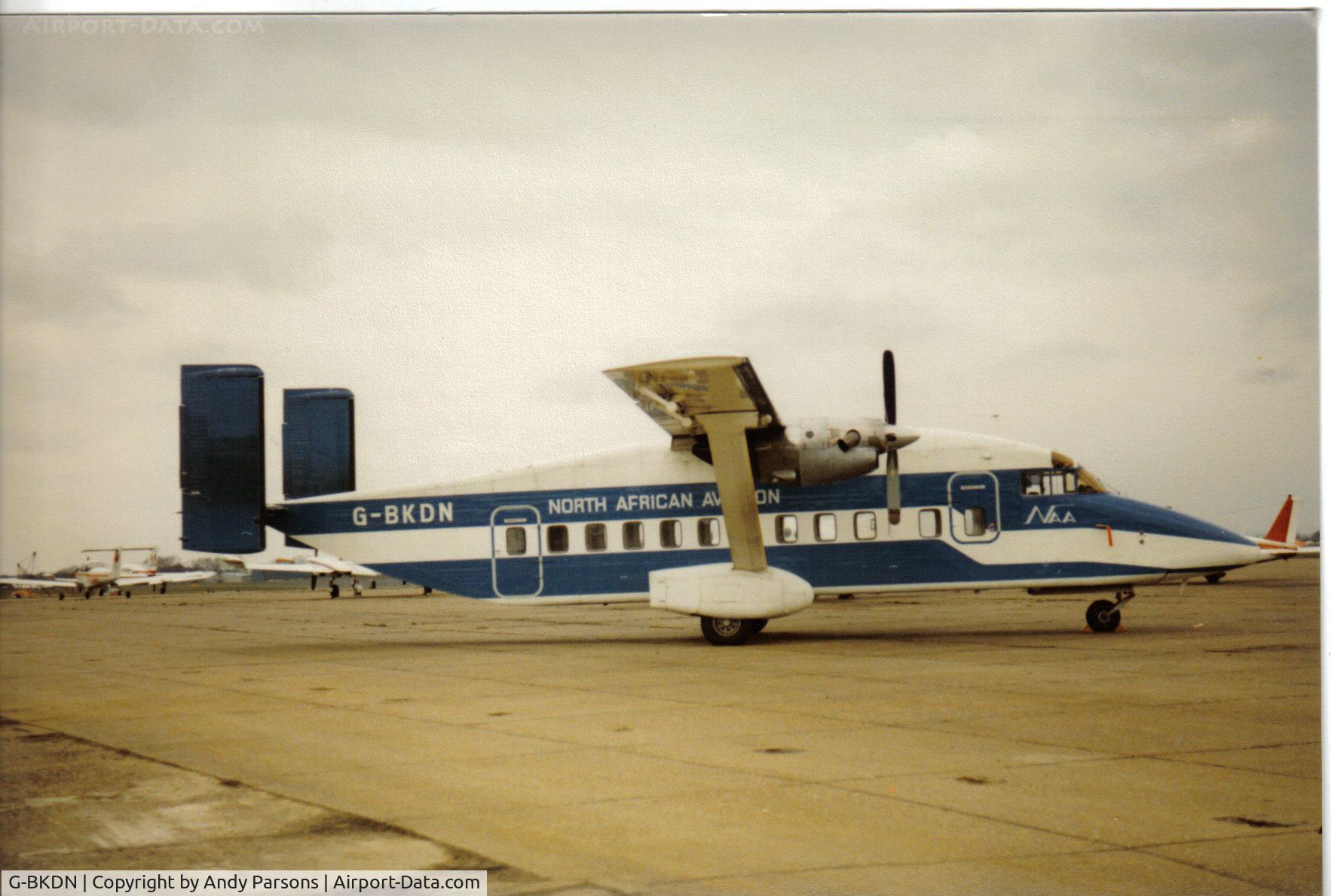 G-BKDN, 1982 Short 330-100 C/N SH.3090, scanned print taken at Biggin Hill i think
